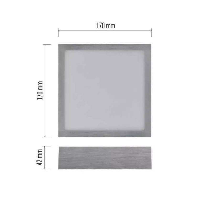 Iluminação de teto LED NEXXO LED/12,5W/230V 3000/3500/4000K 17x17 cm cromado brilhante