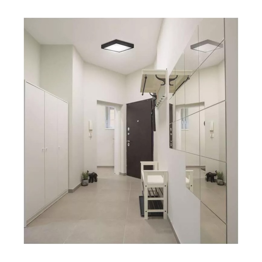 Iluminação de teto LED NEXXO LED/12,5W/230V 3000/3500/4000K 17x17 cm preto