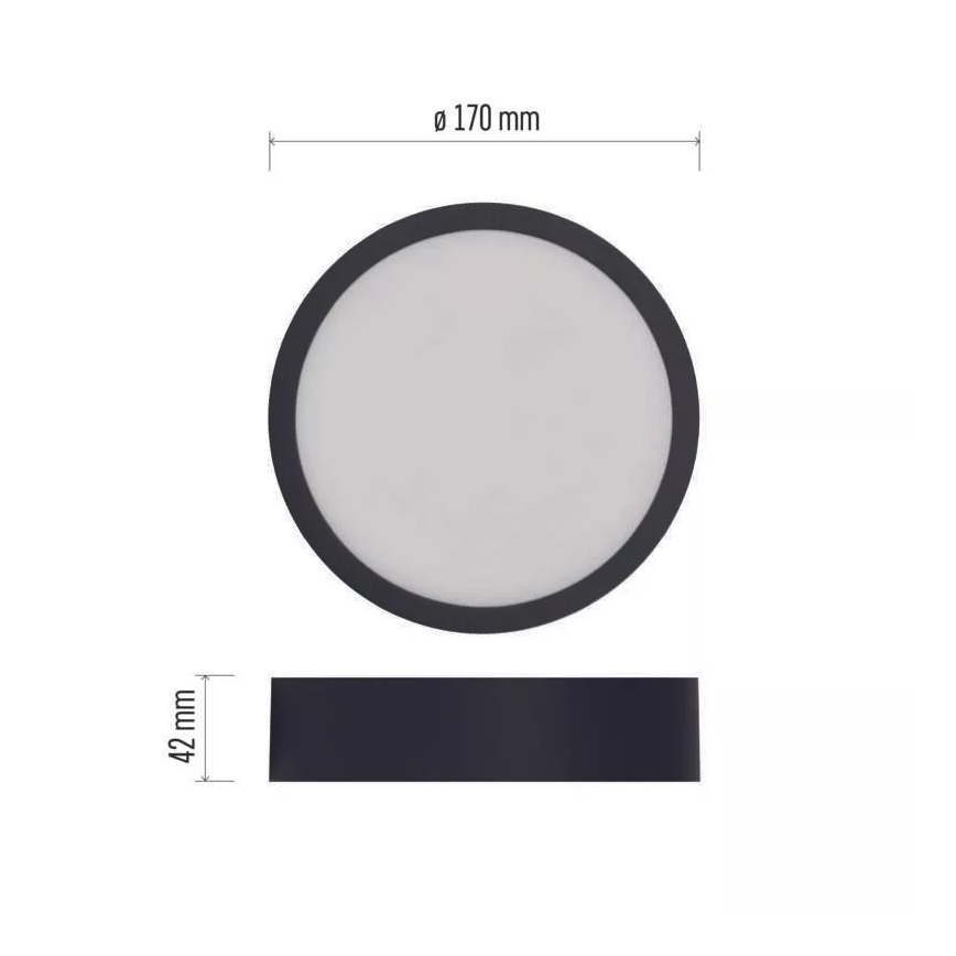 Iluminação de teto LED NEXXO LED/12,5W/230V 3000/3500/4000K d. 17 cm preto
