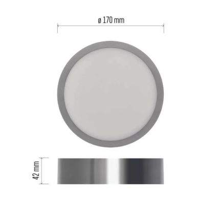 Iluminação de teto LED NEXXO LED/12,5W/230V 3000/3500/4000K diâmetro 17 cm cromado mate