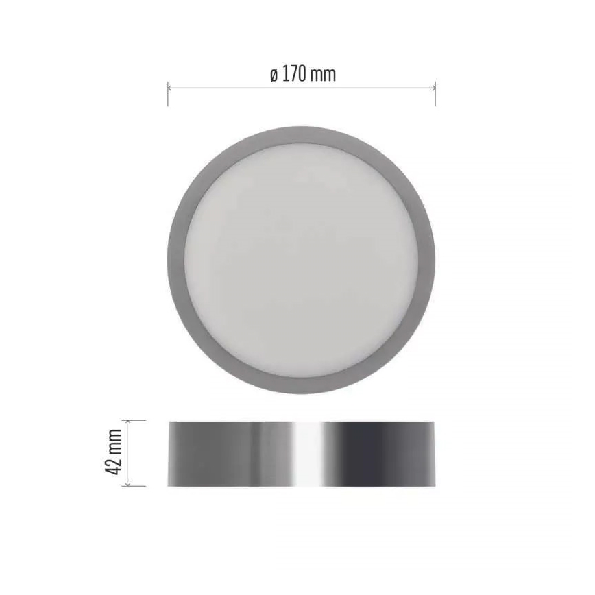 Iluminação de teto LED NEXXO LED/12,5W/230V 3000/3500/4000K diâmetro 17 cm cromado mate