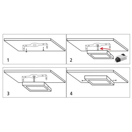 Iluminação de teto LED LED/12W/230V 2700K 16,3x16,3 cm branco