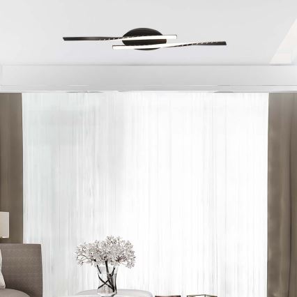 Iluminação de teto LED LED/12W/230V 3000K 94,5 cm preto