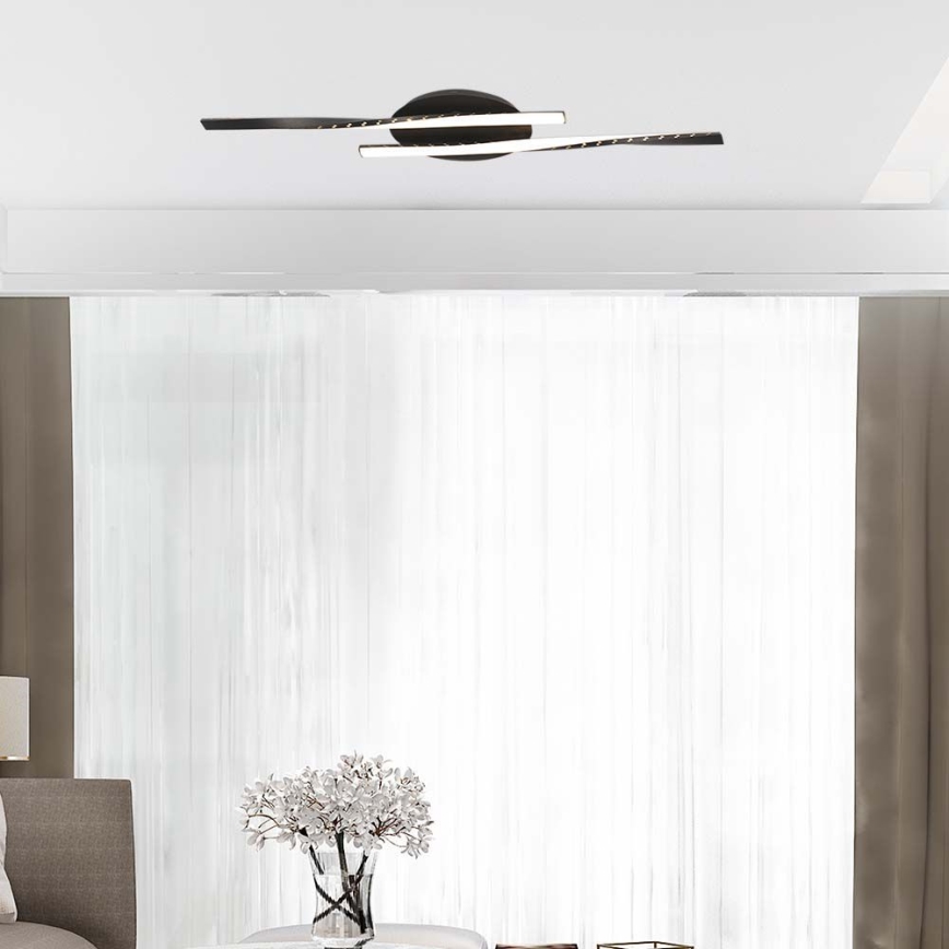 Iluminação de teto LED LED/12W/230V 3000K 94,5 cm preto