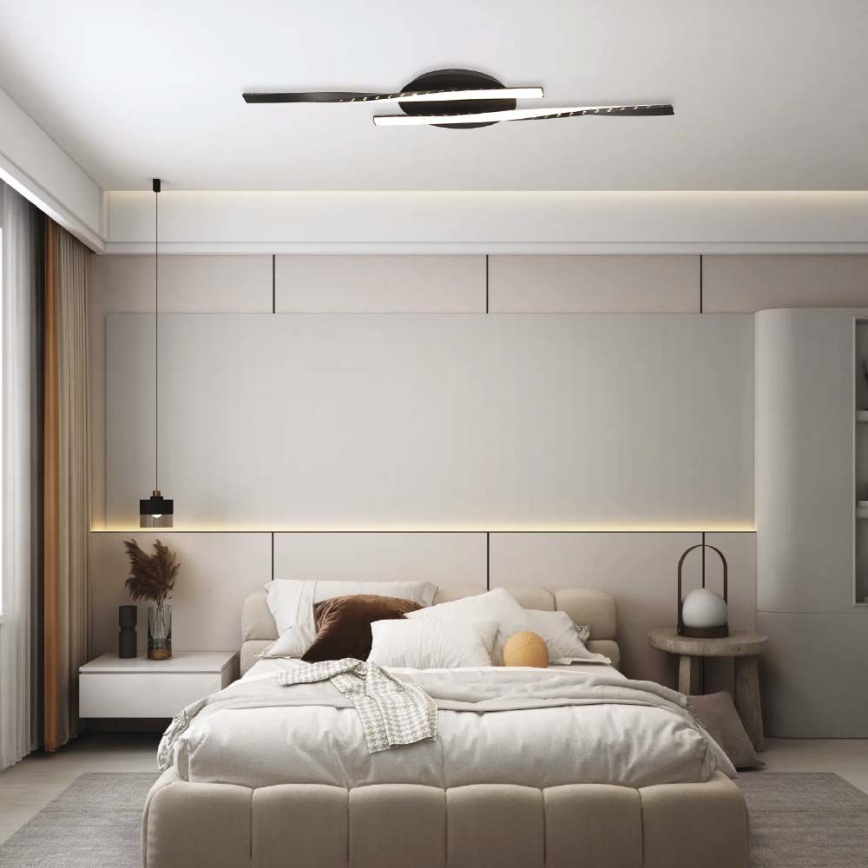 Iluminação de teto LED LED/12W/230V 3000K 94,5 cm preto