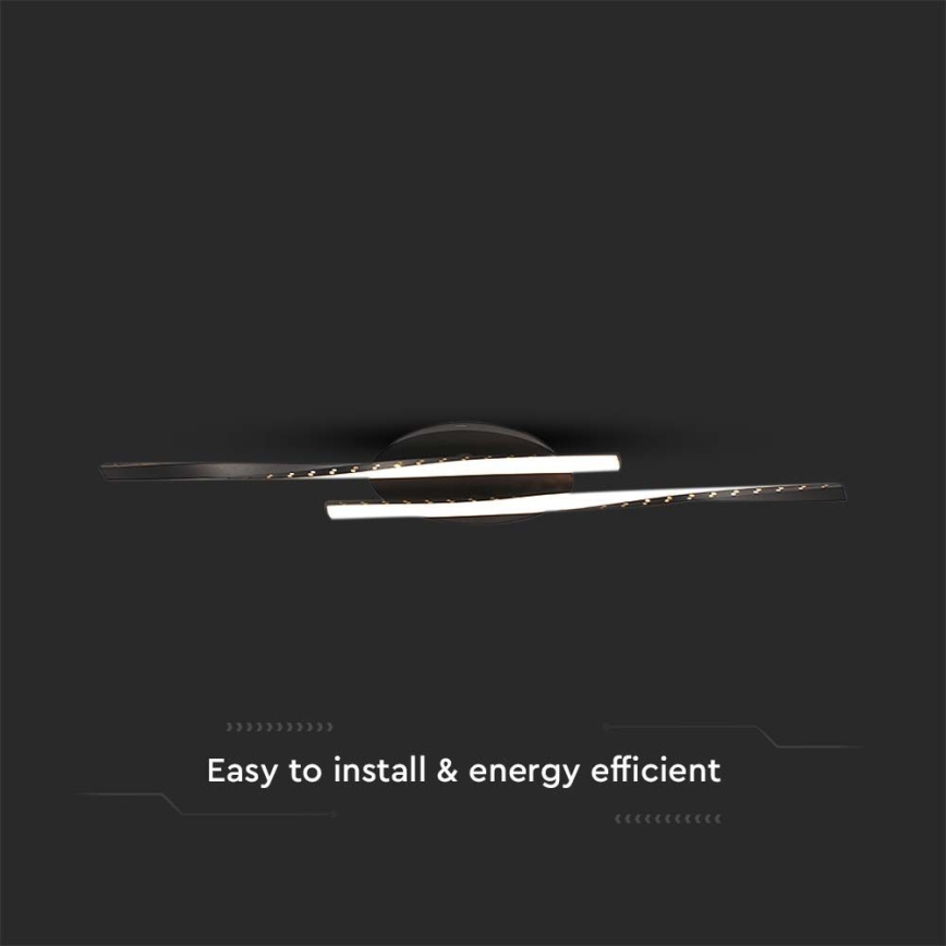 Iluminação de teto LED LED/12W/230V 3000K 94,5 cm preto