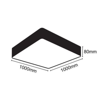 Iluminação de teto LED LED/170W/230V 4000K 100x100 cm