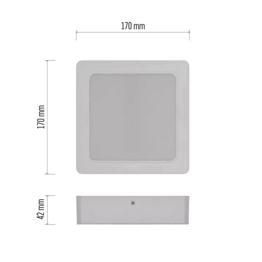 Iluminação de teto LED LED/18W/230V 17x17 cm branco
