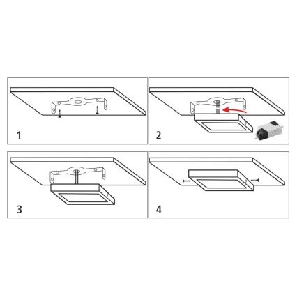 Iluminação de teto LED LED/18W/230V 2700K 21x21 cm branco