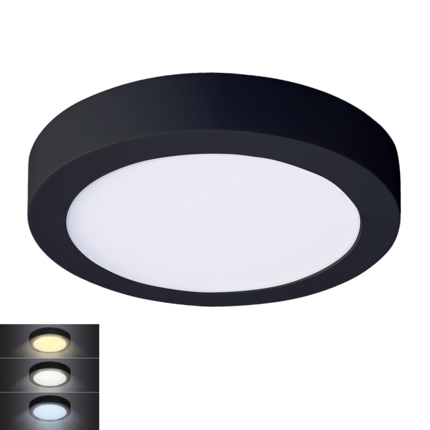 Iluminação de teto LED LED/18W/230V 3000/4000/6000K preto redondo