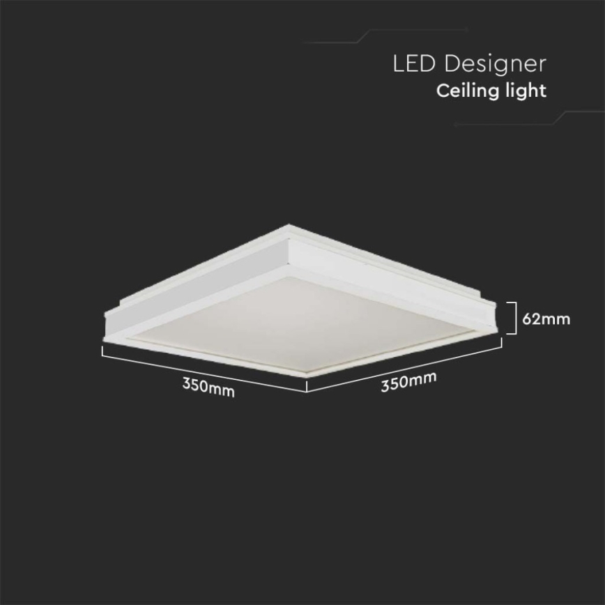 Iluminação de teto LED LED/18W/230V 4000K 35x35 cm branco
