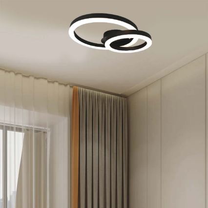 Iluminação de teto LED LED/20W/230V 3000K preto