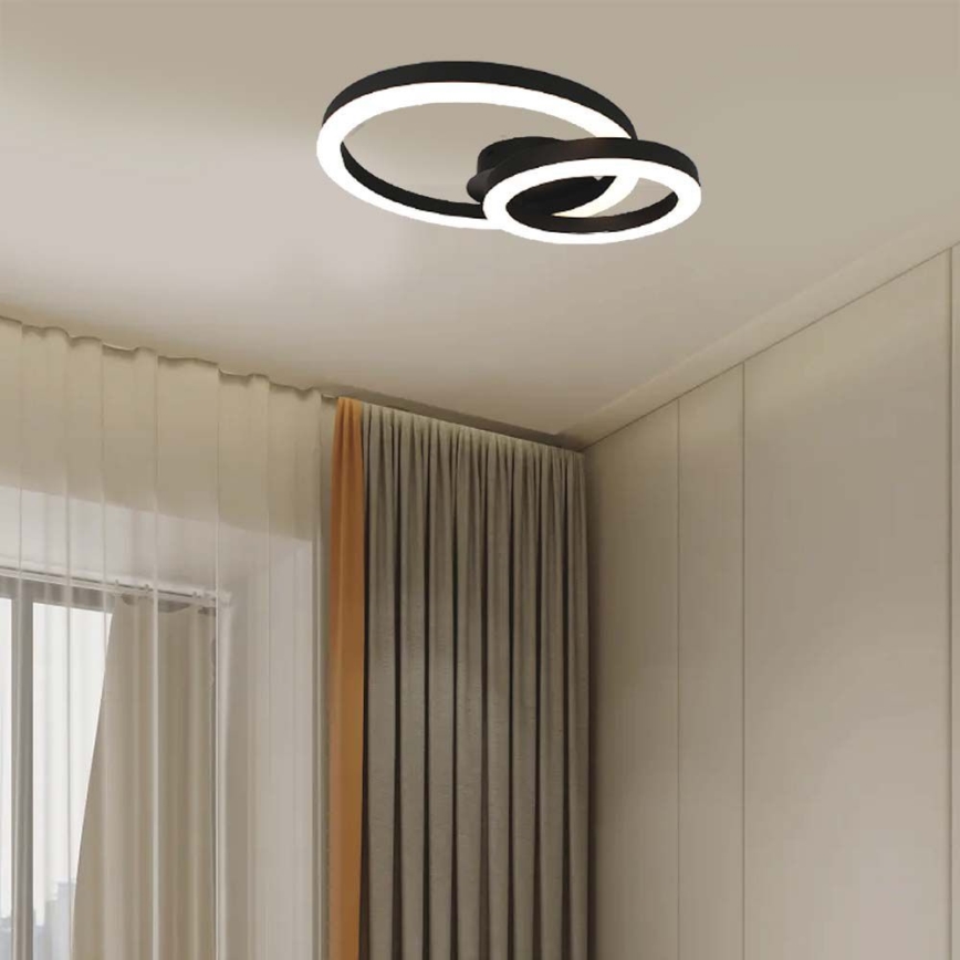 Iluminação de teto LED LED/20W/230V 3000K preto