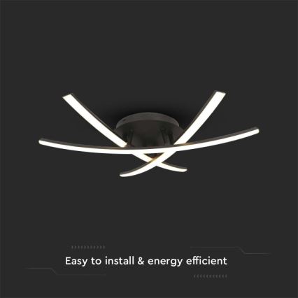 Iluminação de teto LED LED/20W/230V 3000K preto