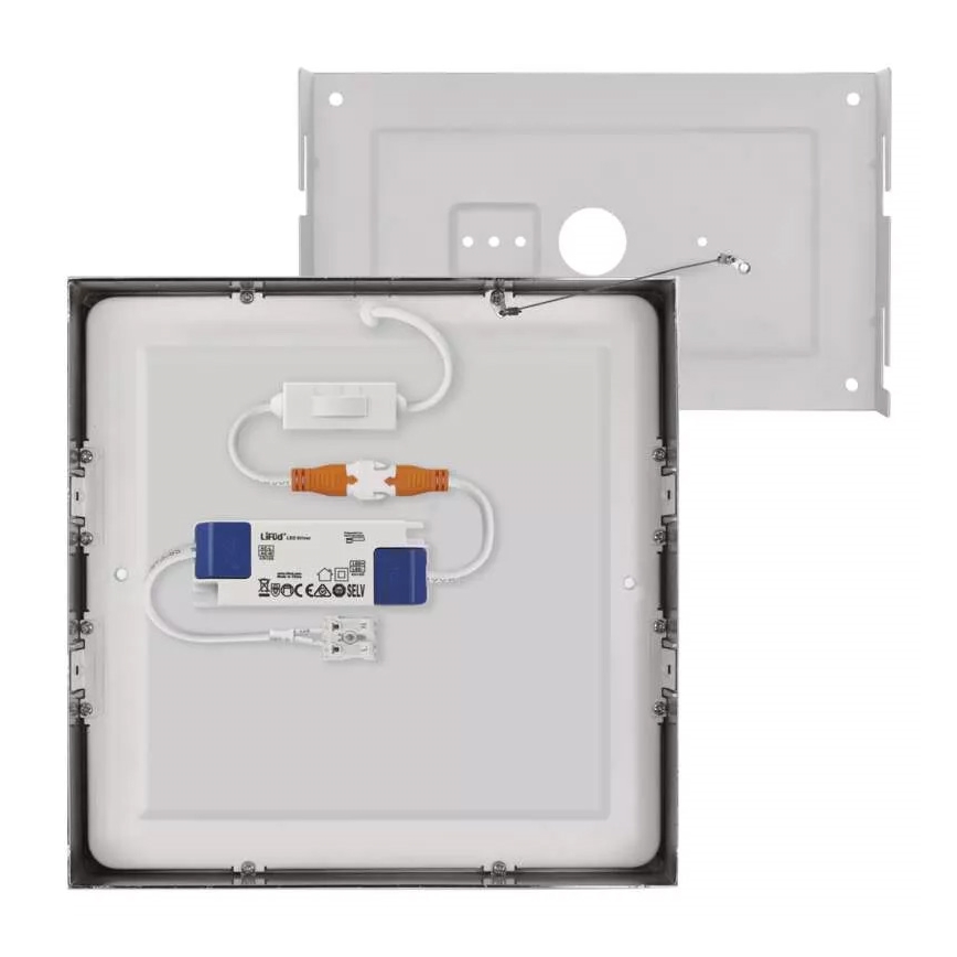 Iluminação de teto LED NEXXO LED/21W/230 3000/3500/4000K 22,5x22,5 cm cromado mate
