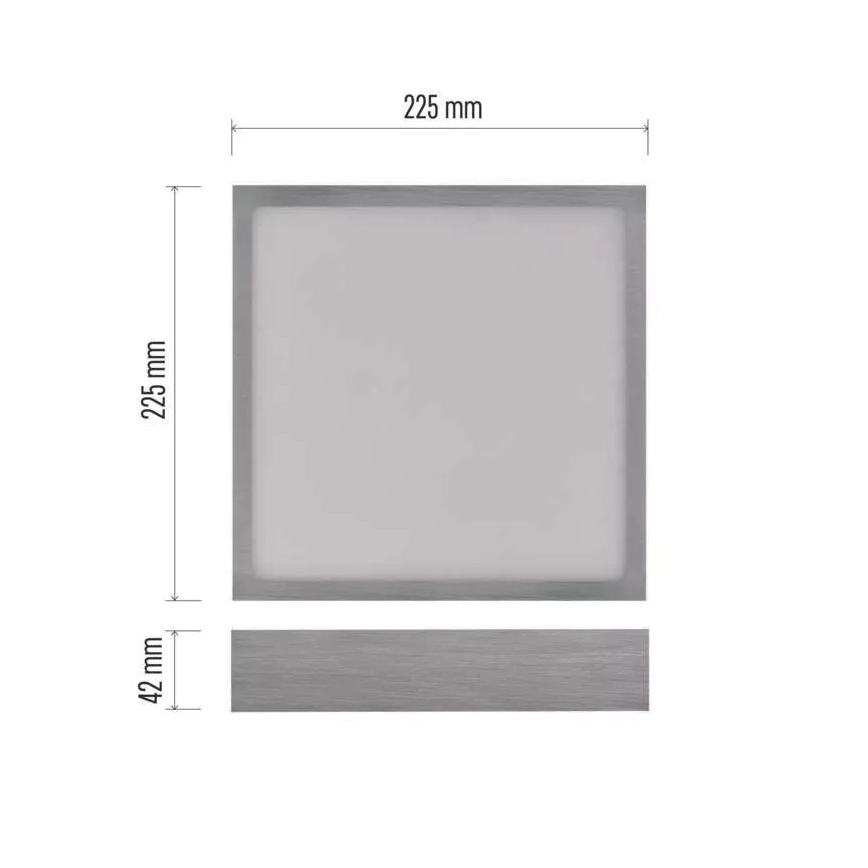 Iluminação de teto LED NEXXO LED/21W/230 3000/3500/4000K 22,5x22,5 cm cromado mate