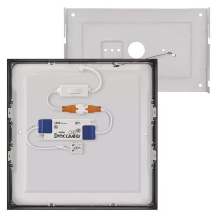 Iluminação de teto LED NEXXO LED/21W/230V 3000/3500/4000K 22,5x22,5 cm preto