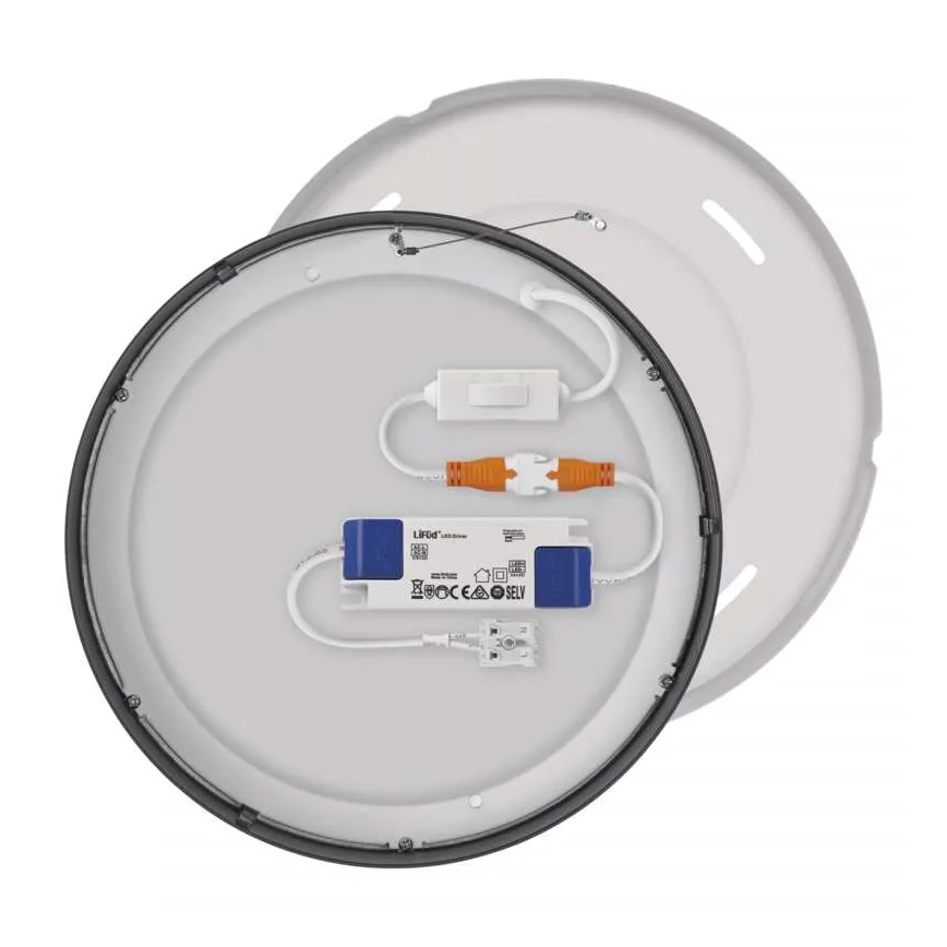Iluminação de teto LED NEXXO LED/21W/230V 3000/3500/4000K d. 22,5 cm preto
