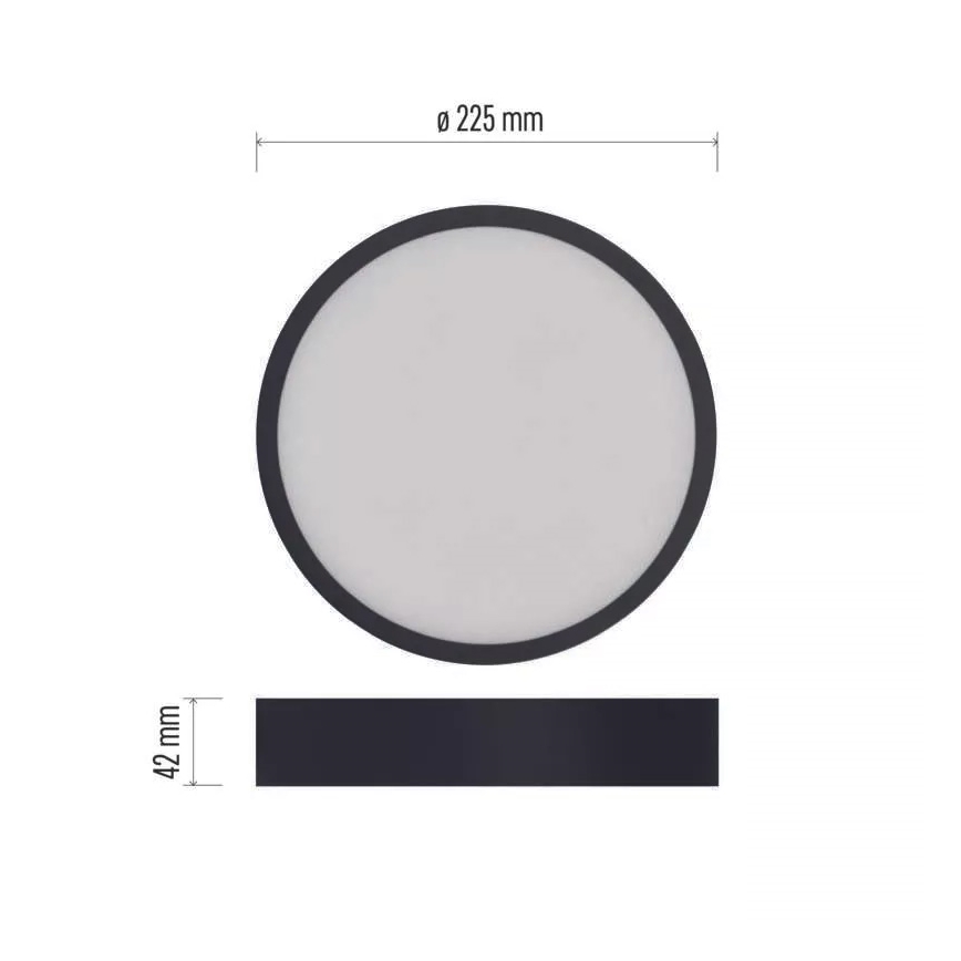 Iluminação de teto LED NEXXO LED/21W/230V 3000/3500/4000K d. 22,5 cm preto