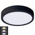 Iluminação de teto LED LED/24W/230V 3000/4000/6000K preto redondo