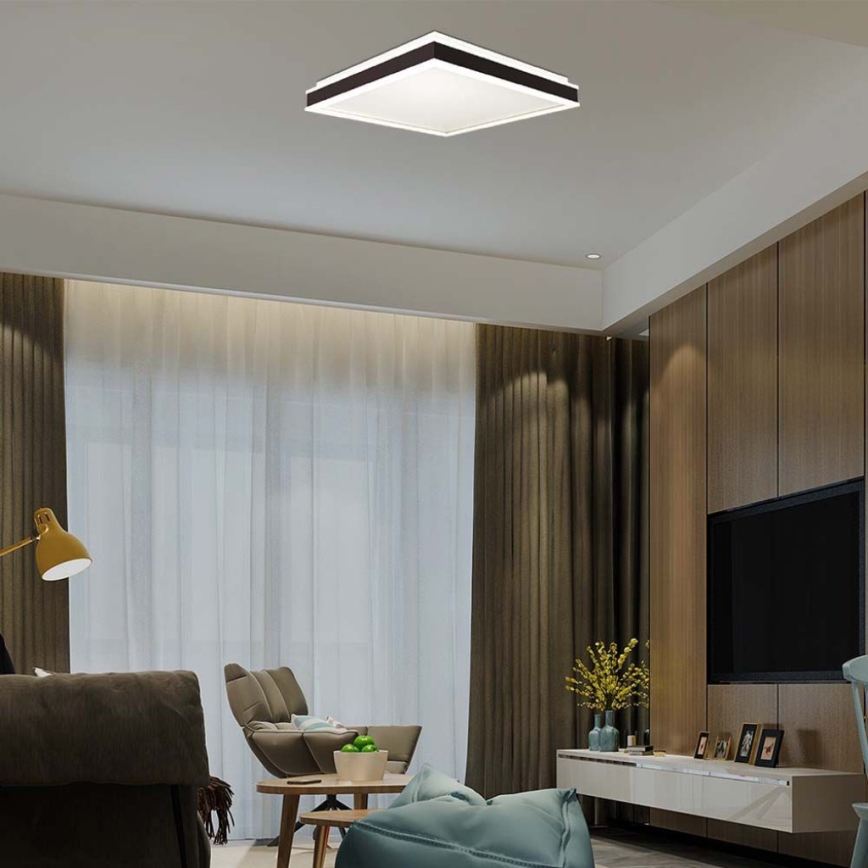 Iluminação de teto LED LED/24W/230V 4000K 45x45 cm preto