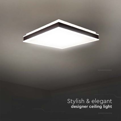 Iluminação de teto LED LED/24W/230V 4000K 45x45 cm preto