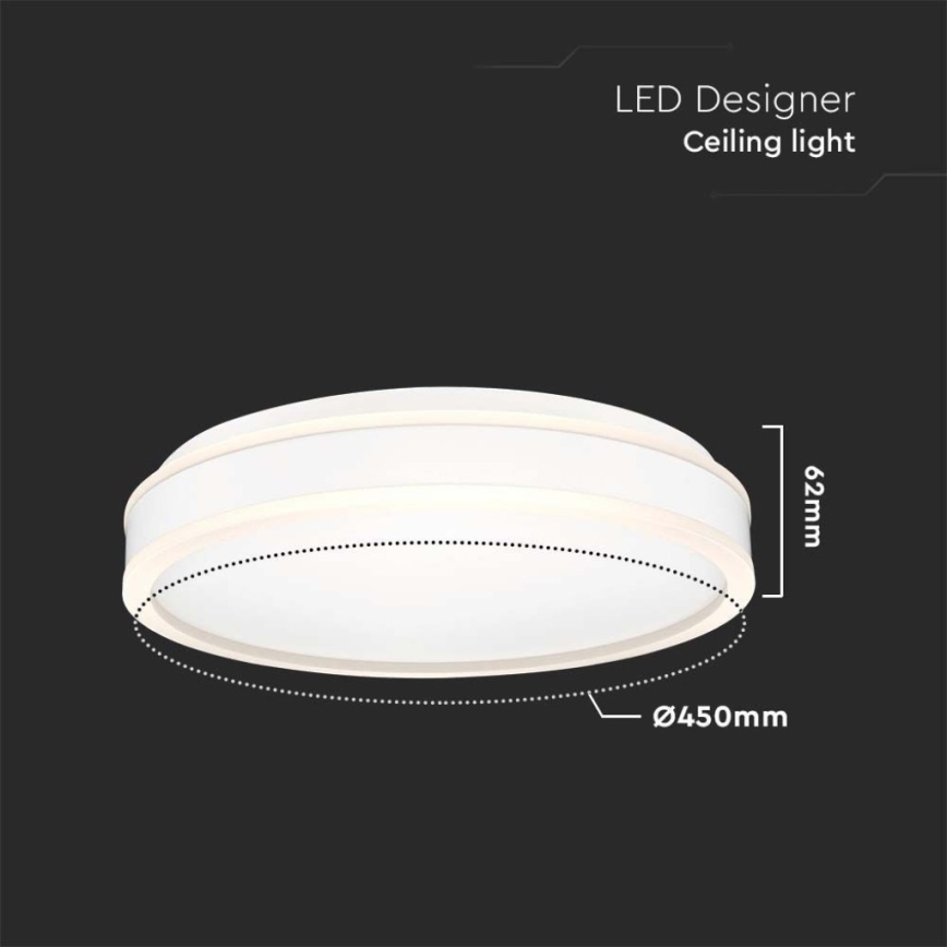 Iluminação de teto LED LED/24W/230V 4000K branco