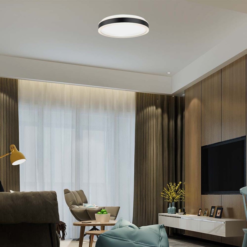 Iluminação de teto LED LED/24W/230V 4000K preto
