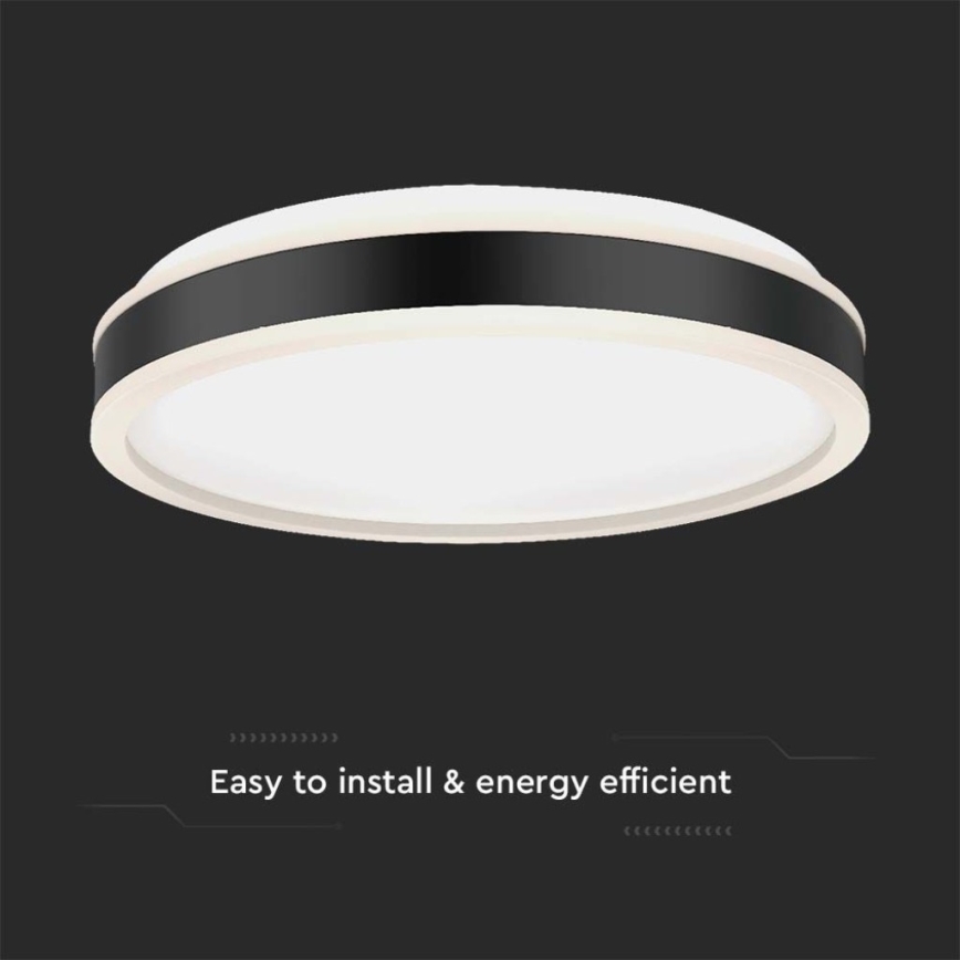 Iluminação de teto LED LED/24W/230V 4000K preto