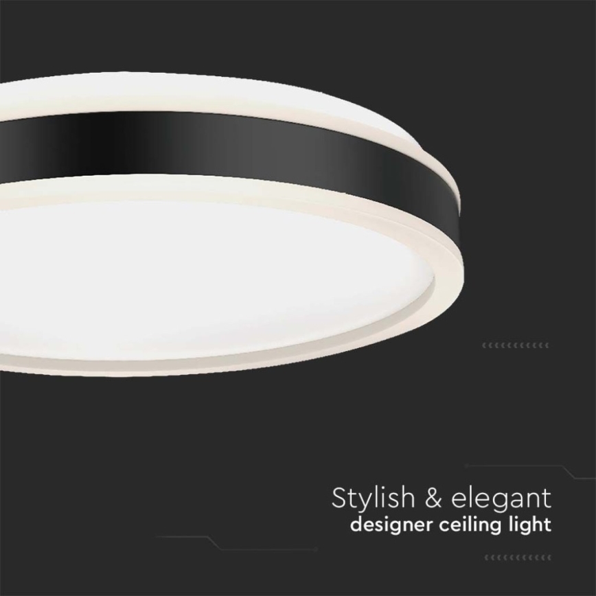 Iluminação de teto LED LED/24W/230V 4000K preto