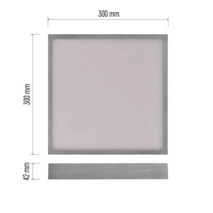 Iluminação de teto LED NEXXO LED/28,5W/230V 3000/3500/4000K 30x30 cm cromado mate