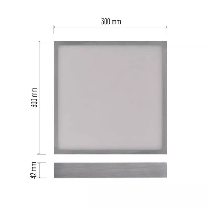 Iluminação de teto LED NEXXO LED/28,5W/230V 3000/3500/4000K 30x30 cm cromado mate
