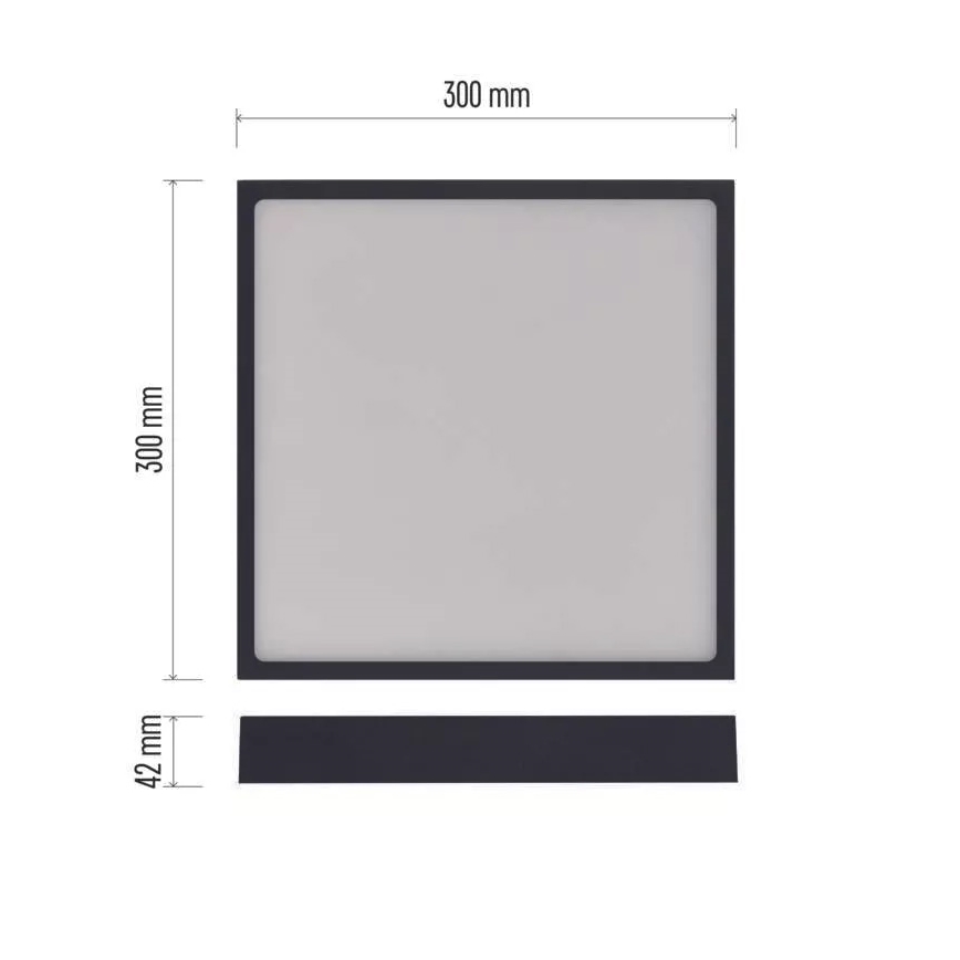 Iluminação de teto LED NEXXO LED/28,5W/230V 3000/3500/4000K 30x30 cm preto