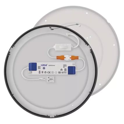 Iluminação de teto LED NEXXO LED/28,5W/230V 3000/3500/4000K d. 30 cm preto