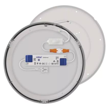 Iluminação de teto LED NEXXO LED/28,5W/230V 3000/3500/4000K diâmetro 30 cm cromado brilhante