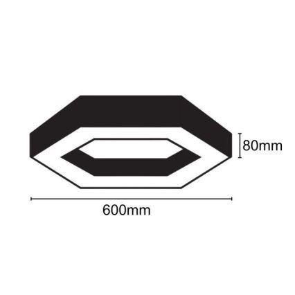 Iluminação de teto LED LED/28W/230V 4000K diâmetro 60 cm