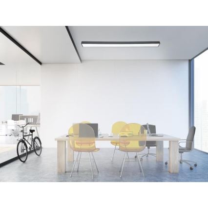 Iluminação de teto LED LED/32W/230V 4000K 120x7 cm preto