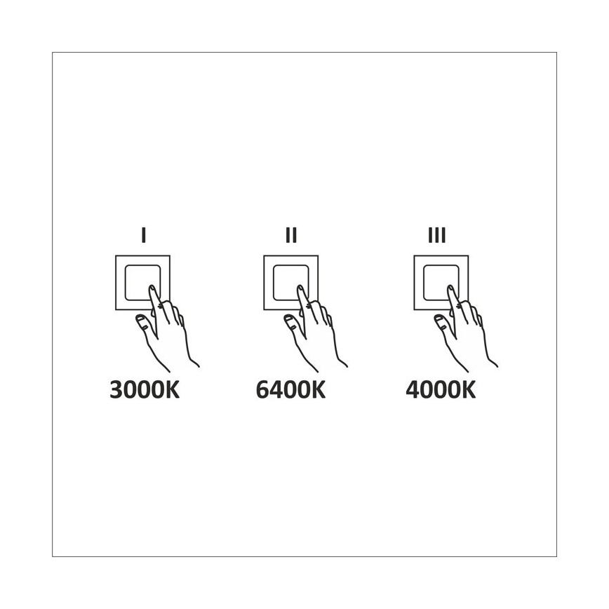 Iluminação de teto LED LED/45W/230V 3000K/4000K/6400K diâmetro 48 cm branco