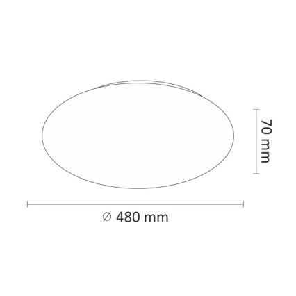 Iluminação de teto LED LED/45W/230V 3000K/4000K/6400K diâmetro 48 cm branco