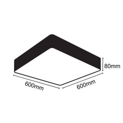 Iluminação de teto LED LED/65W/230V 4000K 60x60 cm