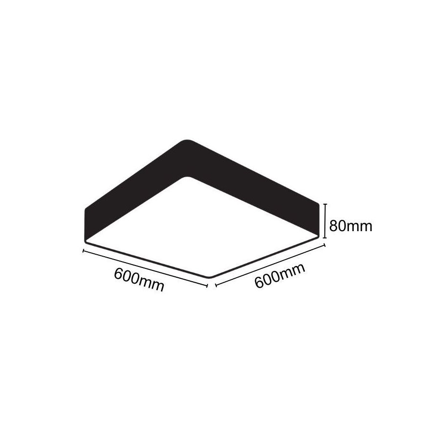 Iluminação de teto LED LED/65W/230V 4000K 60x60 cm
