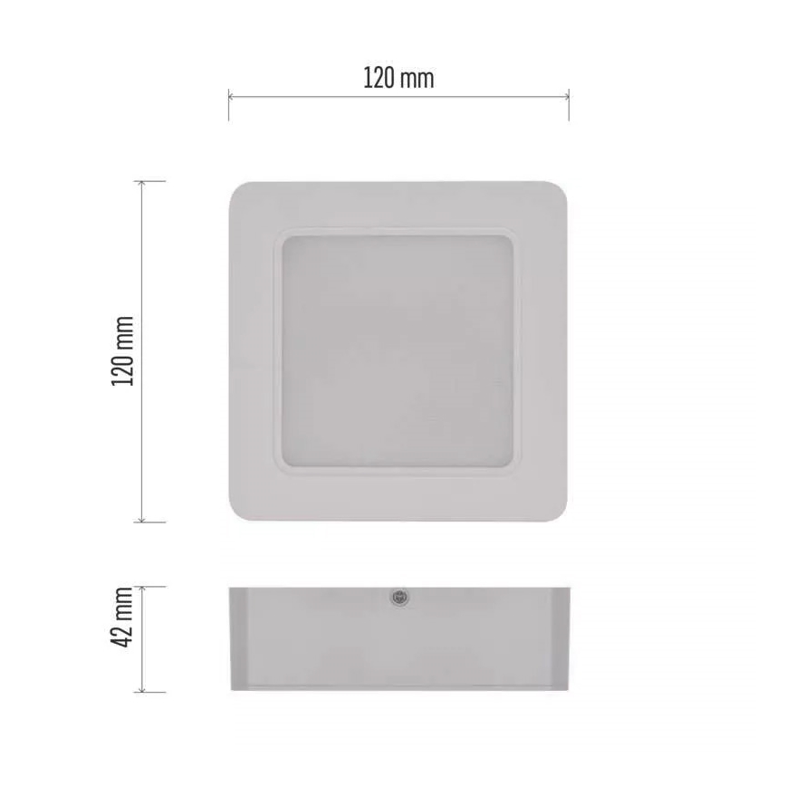 Iluminação de teto LED LED/9W/230V 12x12 cm branco