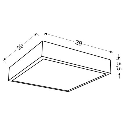 Iluminação de teto LED LUX LED/16W/230V branco
