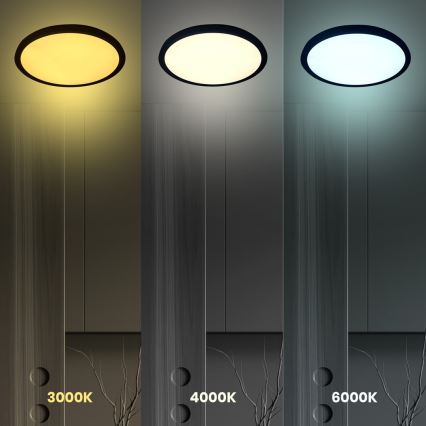 Iluminação de teto LED MAQ LED/50W/230V 3000/4000/6500K IP40 preto