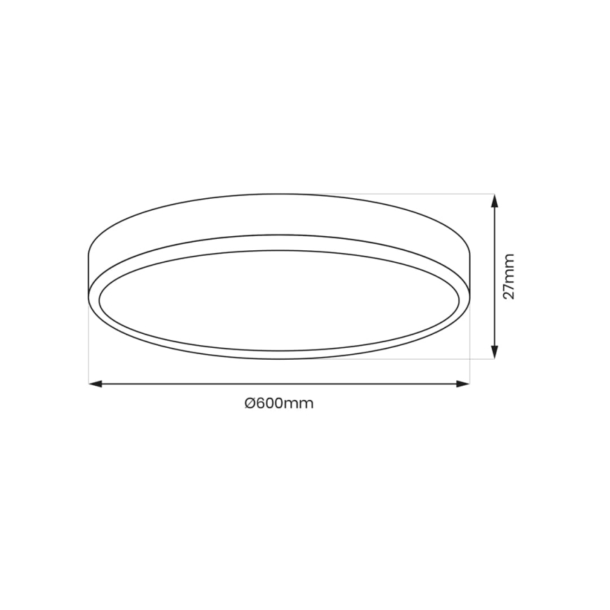 Iluminação de teto LED MAQ LED/50W/230V 3000/4000/6500K IP40 preto
