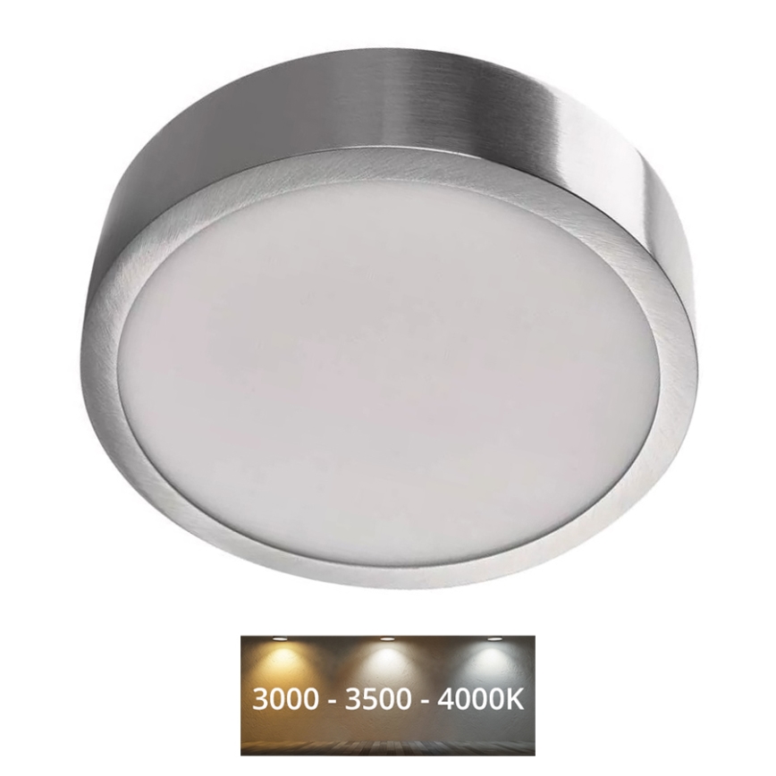 Iluminação de teto LED NEXXO LED/12,5W/230V 3000/3500/4000K diâmetro 17 cm cromado mate