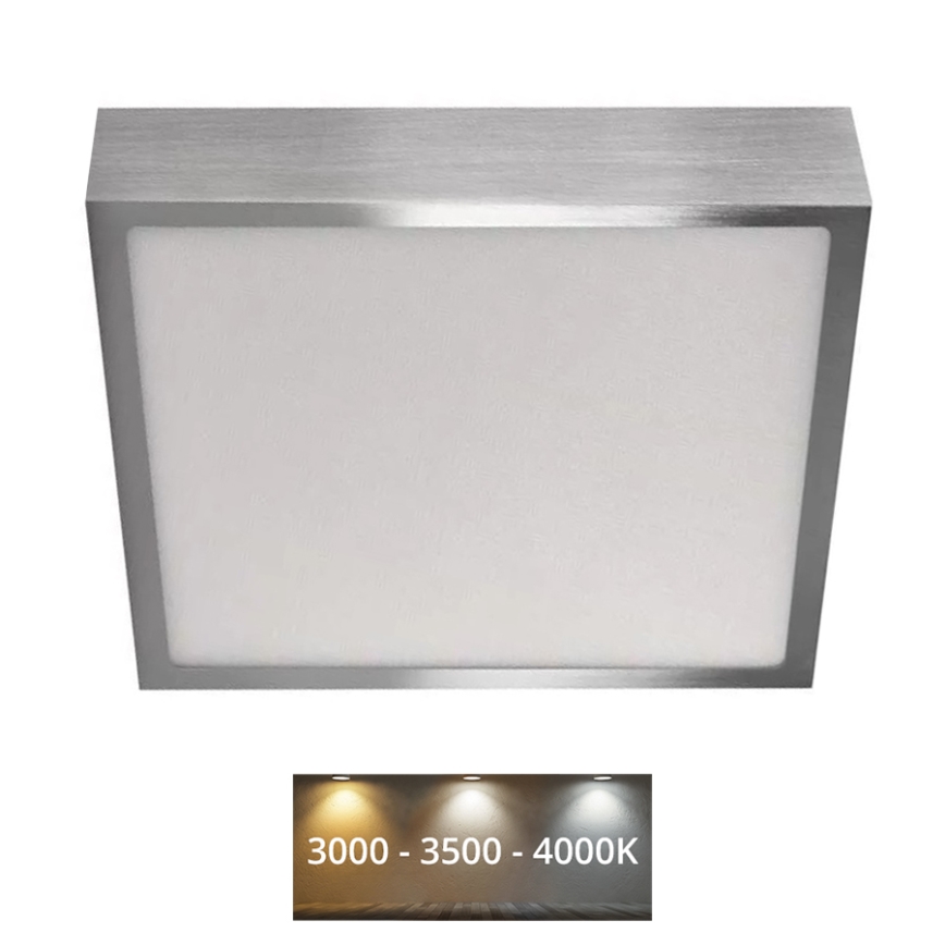 Iluminação de teto LED NEXXO LED/21W/230 3000/3500/4000K 22,5x22,5 cm cromado mate