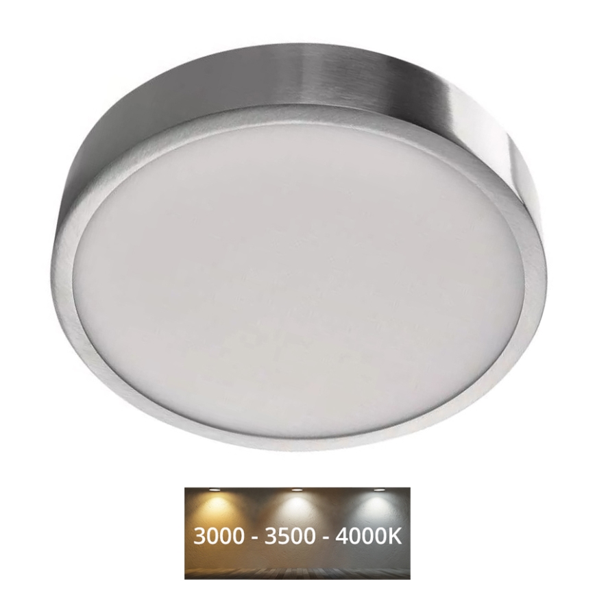 Iluminação de teto LED NEXXO LED/21W/230V 3000/3500/4000K diâmetro 22,5 cm cromado brilhante