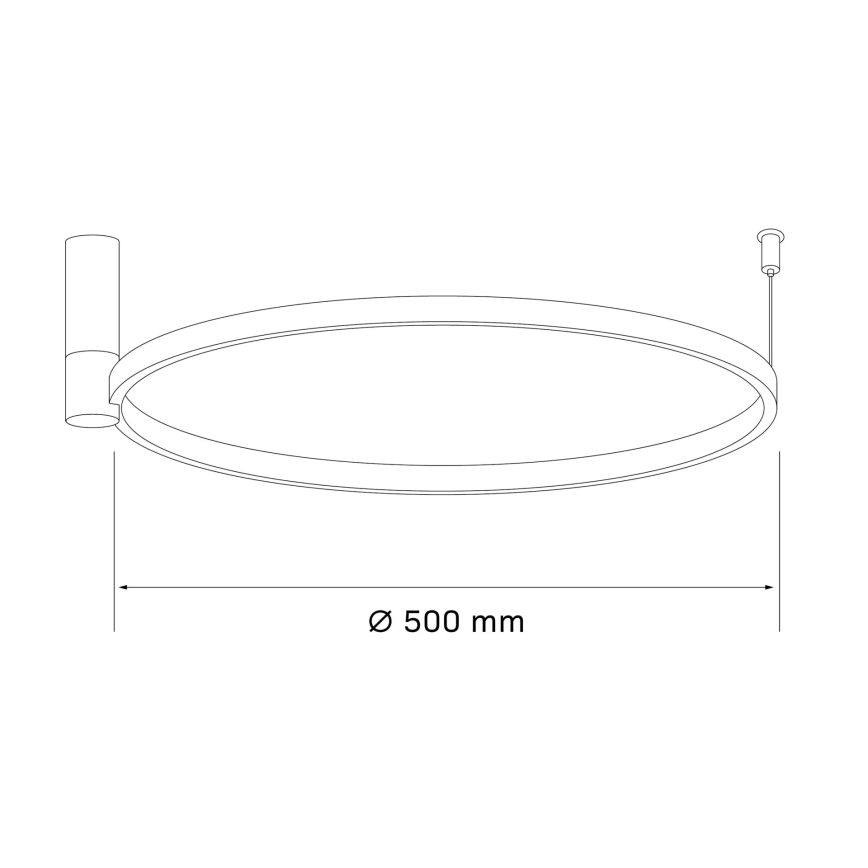 Iluminação de teto LED NOEMI LED/20W/230V 4000K diâmetro 50 cm cromado mate