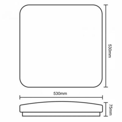 Iluminação de teto LED com regulação OPAL LED/60W/230V 3000-6500K + controlo remoto